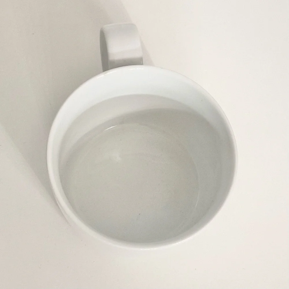 Crate & Barrel WHITE Mug Aaron Probyn Coffee Cup Indonesia Replacement Retired